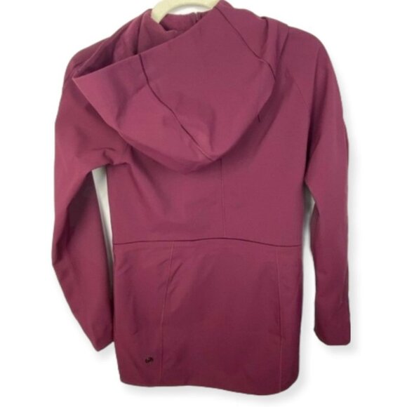 NWT Lululemon Glyde Along Softshell Rain Coat Burgundy Size 2 Waterproof‎ Jacket - Picture 6 of 14